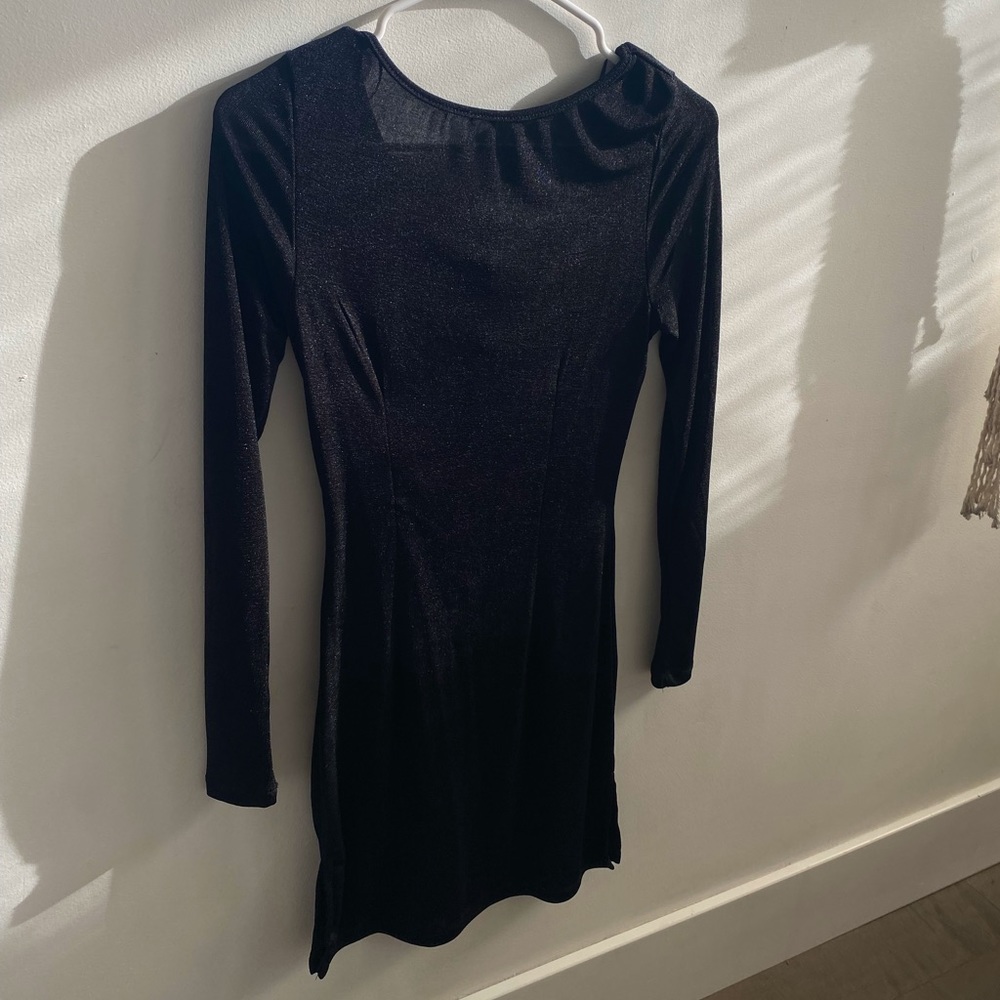 lioness black mini dress